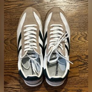 TRETORN Women's Rawlins Casual Lace-Up Sneakers Size 9.5 White/Green